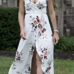 White floral print dress